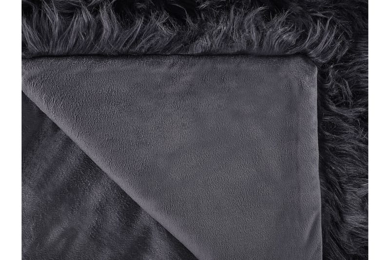 Pläd 200 x 220 cm svart DELICE - Svart - Textil & mattor - Filtar, kuddar & plädar - Filtar & plädar