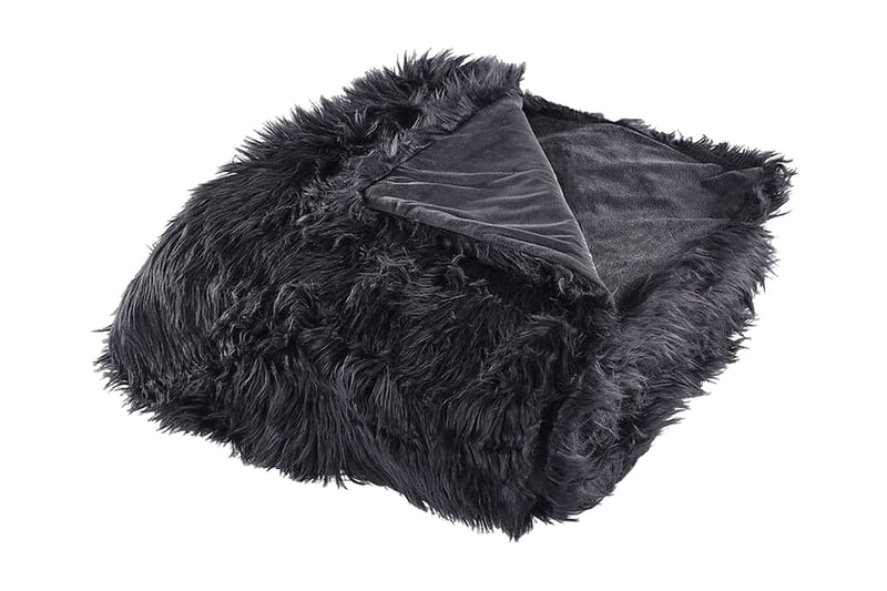 Pläd 200 x 220 cm svart DELICE - Svart - Textil & mattor - Filtar, kuddar & plädar - Filtar & plädar