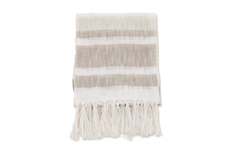 Sandy Pläd 130x170 cm, Offwhite/Beige/Brun