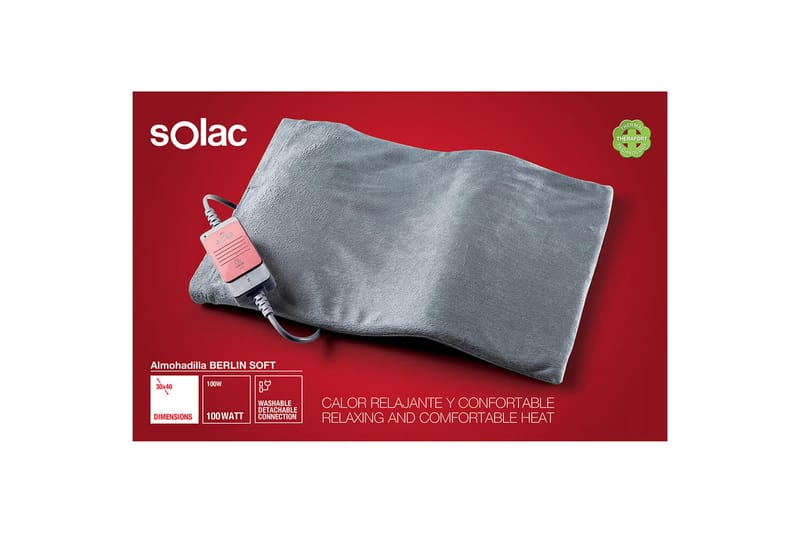 SOLAC Värmedyna Berlin Soft 100W - Värmefilt - Smärtlindring - Värmetäcke - Filtar & plädar - Sängvärmare