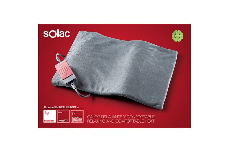 SOLAC Värmedyna Berlin Soft+ 100W - Värmefilt - Smärtlindring - Värmetäcke - Filtar & plädar - Sängvärmare