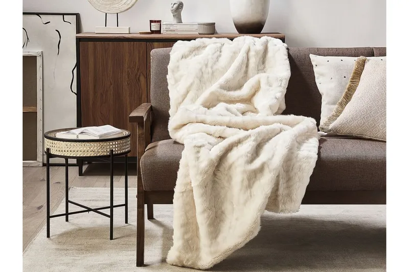 Tourza Pläd 150x200 cm Tvåsidig - Vit - Textil & mattor - Filtar, kuddar & plädar - Filtar & plädar