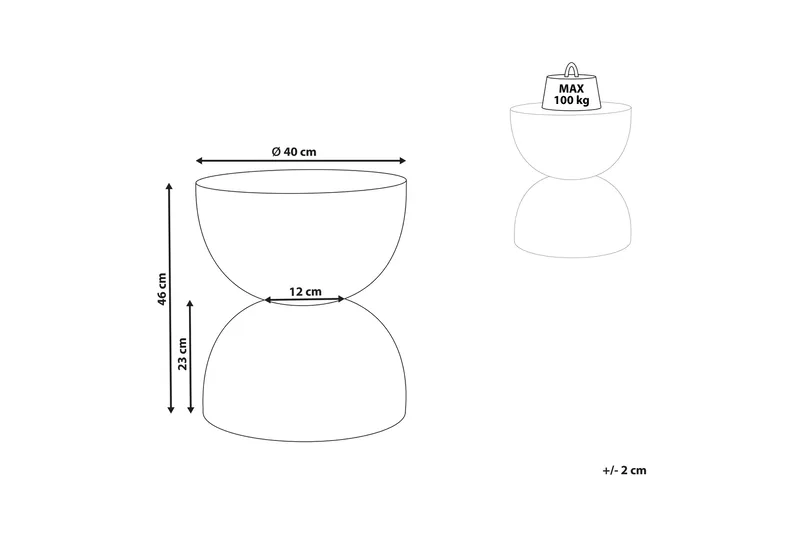 Jacksonville Soffbord 40 cm Rund - Vit - Möbler - Bord & matgrupper - Soffbord