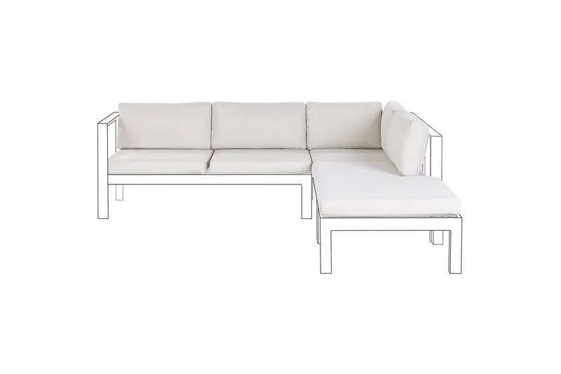 Kuddfodral Messina Vit - Vit - Utemöbler - Dynor - Dynöverdrag & utomhusklädsel