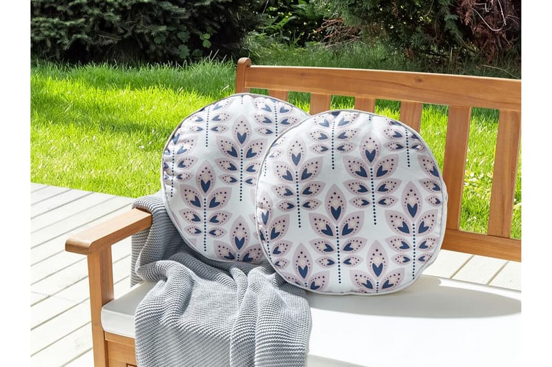 Latiano Utomhuskudde 40 cm Rund 2 st - Beige/Rosa - Textil & mattor - Filtar, kuddar & plädar - Utekudde