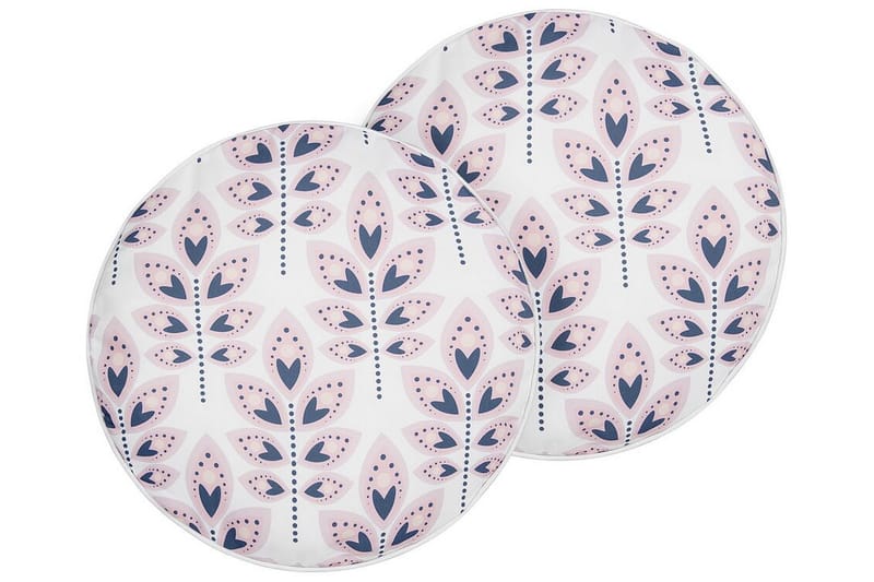 Latiano Utomhuskudde 40 cm Rund 2 st - Beige/Rosa - Textil & mattor - Filtar, kuddar & plädar - Utekudde