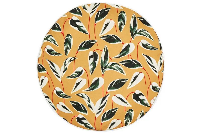 Macerata Utomhuskudde 40 cm Rund, Gul/Grön/Vit