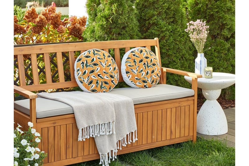 Macerata Utomhuskudde 40 cm Rund - Gul/Grön/Vit - Möbler - Bord & matgrupper - Soffbord