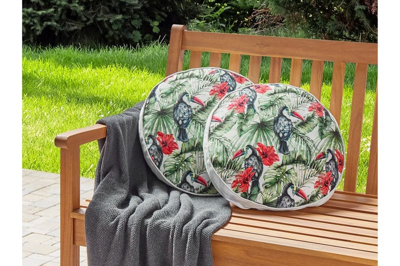 Padua Utomhuskudde 40 cm Rund - Grön/Röd/Svart - Textil & mattor - Filtar, kuddar & plädar - Utekudde
