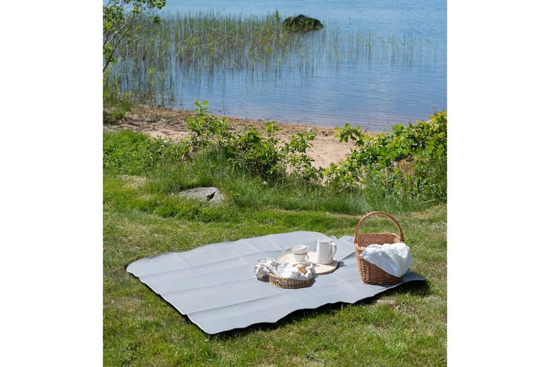Picknic Pläd 130 x 150 cm Grå - Grå - Sport & fritid - Camping & vandring - Friluftsutrustning