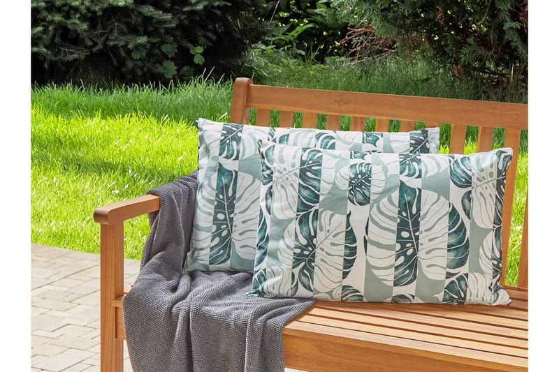 Piero Utomhuskudde 42x60 cm 2 st - Grön/Vit - Textil & mattor - Filtar, kuddar & plädar - Utekudde