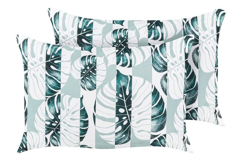 Piero Utomhuskudde 42x60 cm 2 st - Grön/Vit - Textil & mattor - Filtar, kuddar & plädar - Utekudde