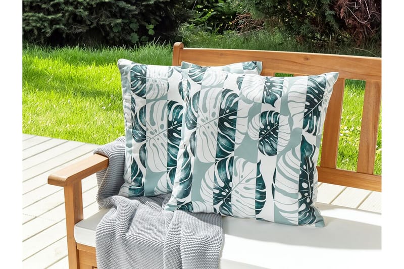 Piero Utomhuskudde 45x45 cm - Grön/Vit - Textil & mattor - Filtar, kuddar & plädar - Utekudde