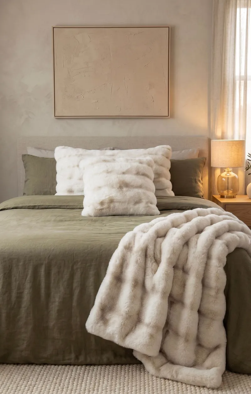 Pläd Åre 130x170 cm, Beige