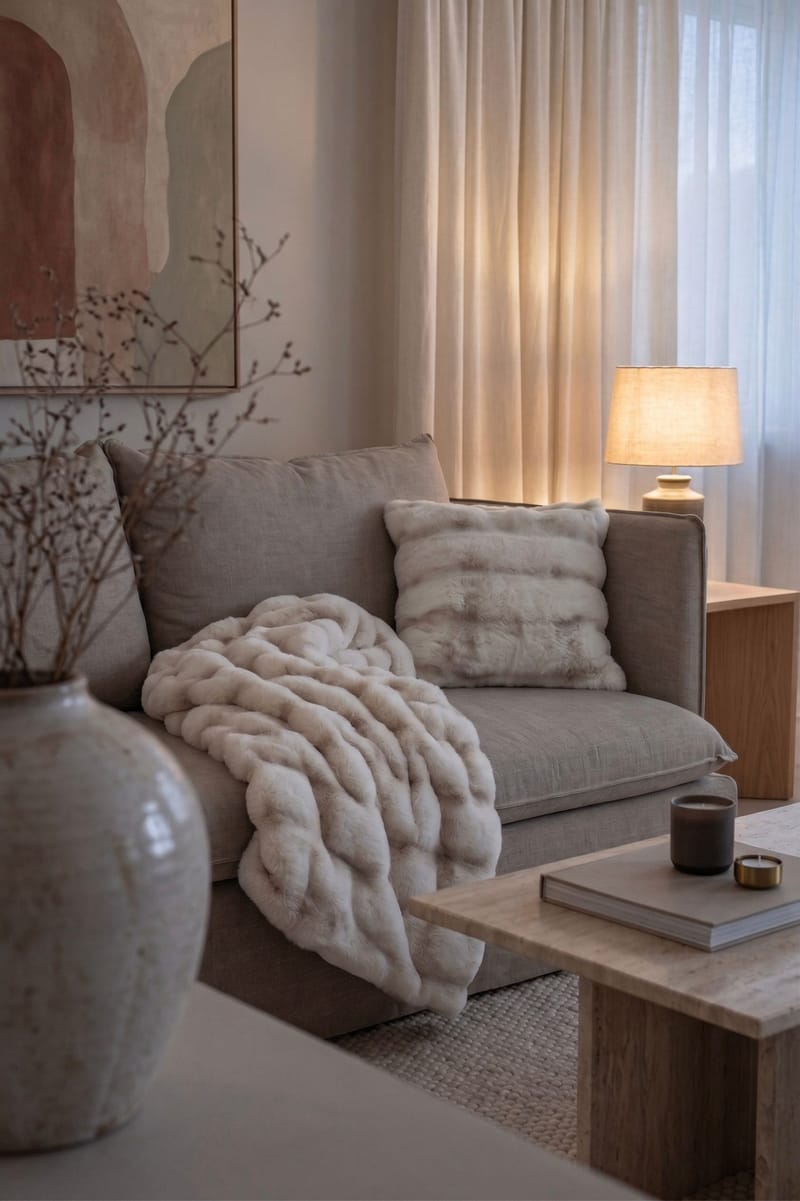 Pläd Åre 130x170 cm - Beige - Textil & mattor - Filtar, kuddar & plädar - Filtar & plädar