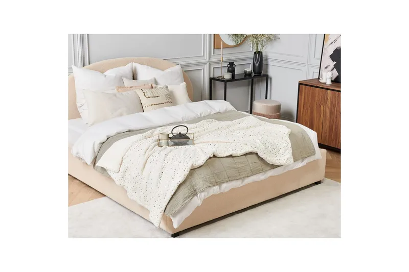 Pläd Alazeya Beige/guld, 150x200 cm - Beige/guld, 150x200 cm - Textil & mattor - Filtar, kuddar & plädar - Filtar & plädar