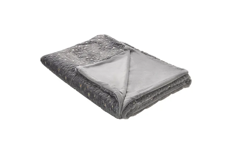 Pläd Alazeya Grå/guld, 150x200 cm - Grå/guld, 150x200 cm - Textil & mattor - Filtar, kuddar & plädar - Filtar & plädar