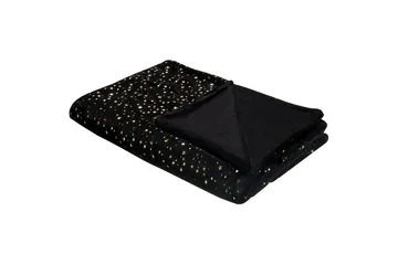 Pläd Alazeya Svart/guld, 150x200 cm