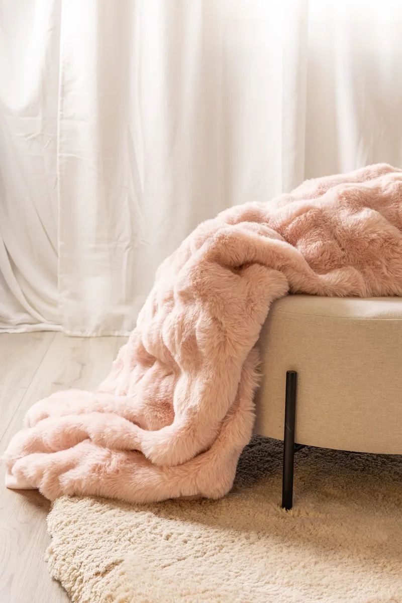 Pläd Bubble 130x170 cm - Rosa - Textil & mattor - Filtar, kuddar & plädar - Filtar & plädar