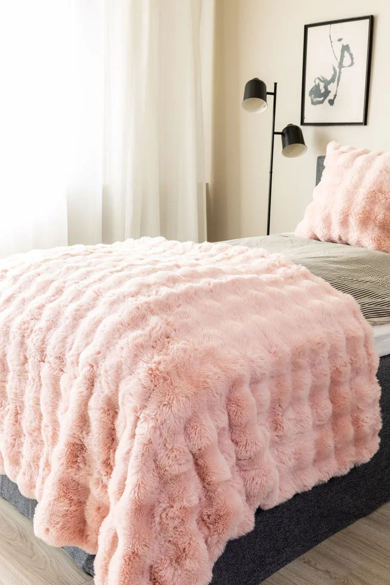 Pläd Bubble 130x170 cm - Rosa - Textil & mattor - Filtar, kuddar & plädar - Filtar & plädar