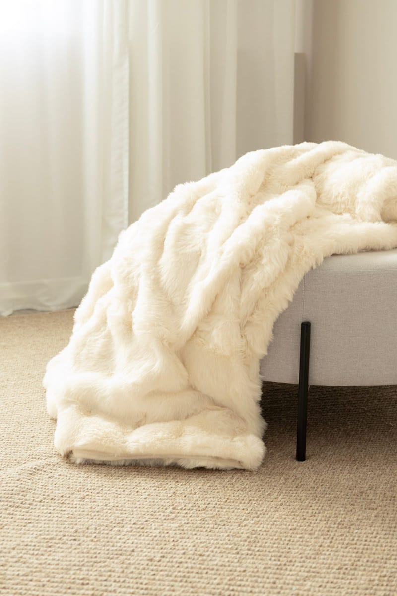 Pläd Bubble 150x220 cm - Creme - Textil & mattor - Filtar, kuddar & plädar - Filtar & plädar
