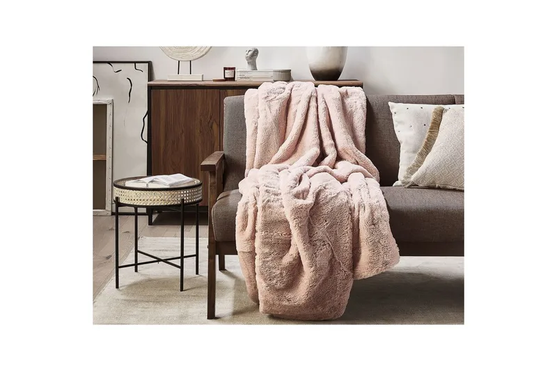 Pläd Chaab Rosa, 150x200 cm - Rosa, 150x200 cm - Textil & mattor - Filtar, kuddar & plädar - Filtar & plädar