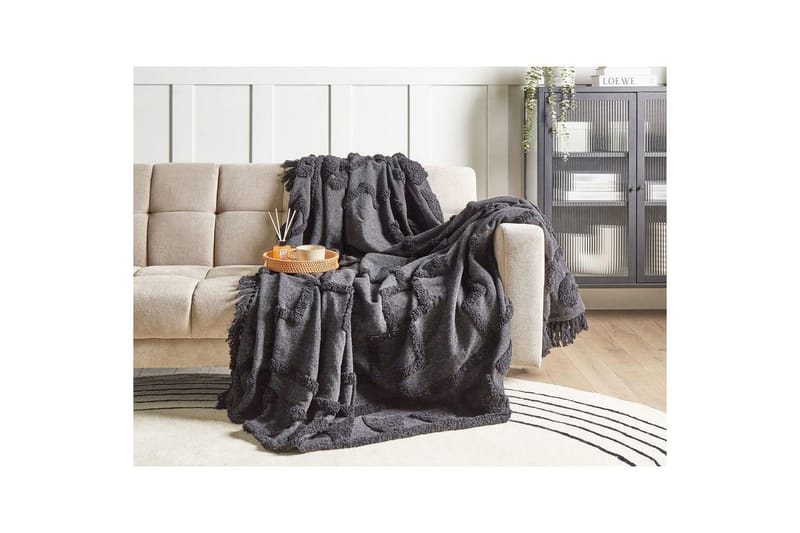 Pläd Chack Grå/svart, 220x240 cm - Grå/svart, 220x240 cm - Textil & mattor - Filtar, kuddar & plädar - Filtar & plädar