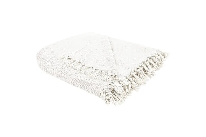 Pläd Chaohani Vit, 200x220 cm, Vit, 200x220 cm