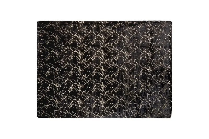 Pläd Godavari Svart/guld, 130x180 cm - Svart/guld, 130x180 cm - Textil & mattor - Filtar, kuddar & plädar - Filtar & plädar