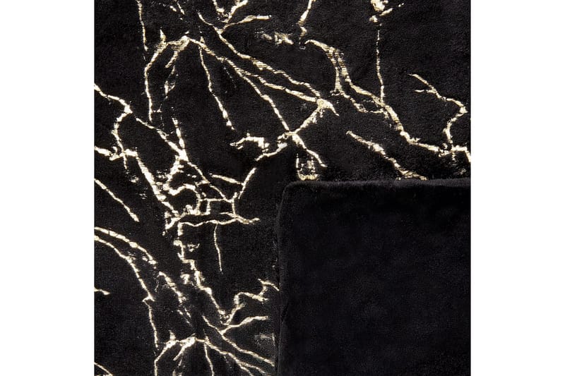 Pläd Godavari Svart/guld, 130x180 cm - Svart/guld, 130x180 cm - Textil & mattor - Filtar, kuddar & plädar - Filtar & plädar