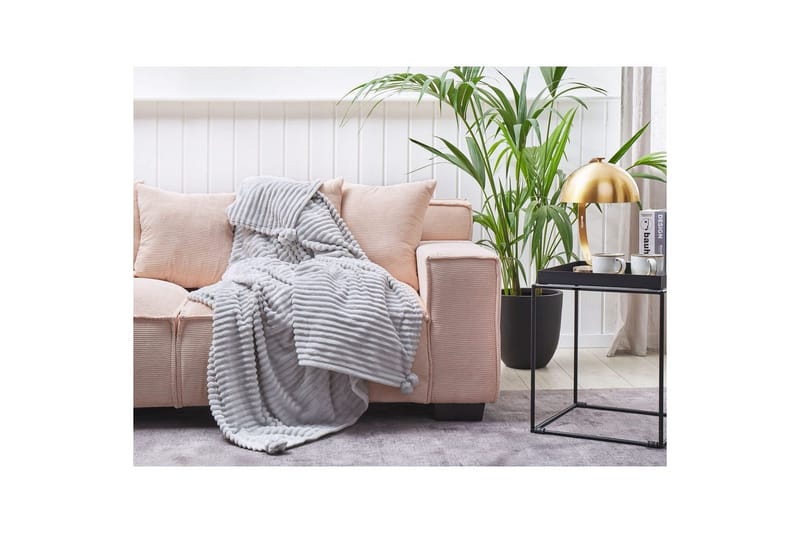 Pläd Kaweri Ljusgrå - Ljusgrå - Textil & mattor - Filtar, kuddar & plädar - Filtar & plädar