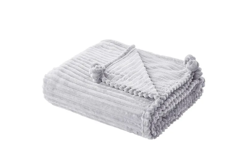 Pläd Kaweri Ljusgrå - Ljusgrå - Textil & mattor - Filtar, kuddar & plädar - Filtar & plädar