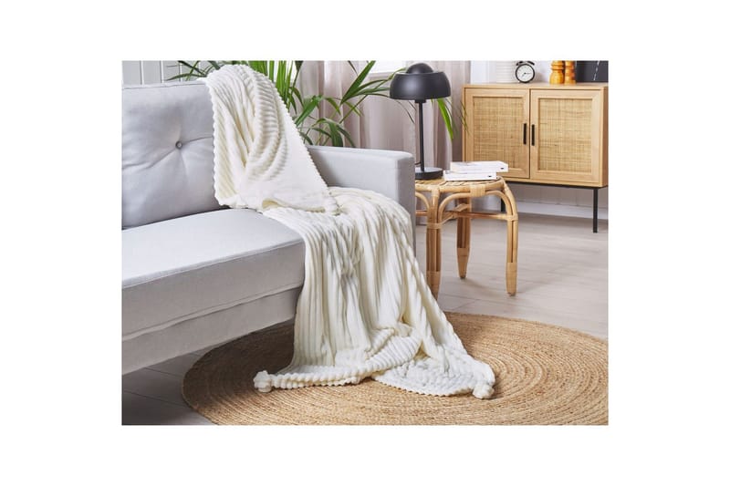 Pläd Kaweri Vit - Vit - Textil & mattor - Filtar, kuddar & plädar - Filtar & plädar