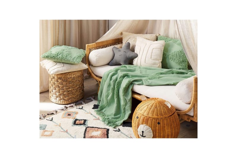 Pläd Khari Grön - Grön - Textil & mattor - Filtar, kuddar & plädar - Filtar & plädar