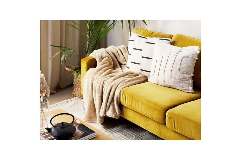 Pläd Namdu Beige - Beige - Textil & mattor - Filtar, kuddar & plädar - Filtar & plädar