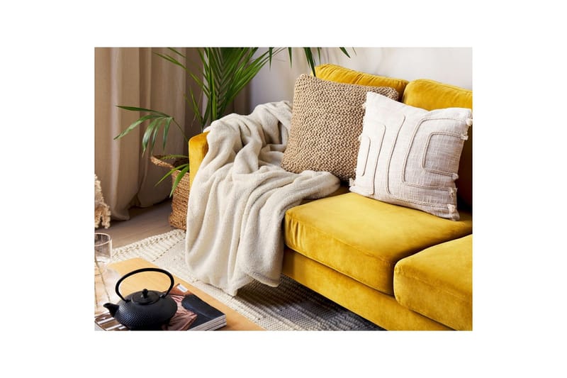 Pläd Namdu Ljusbeige - Ljusbeige - Textil & mattor - Filtar, kuddar & plädar - Filtar & plädar