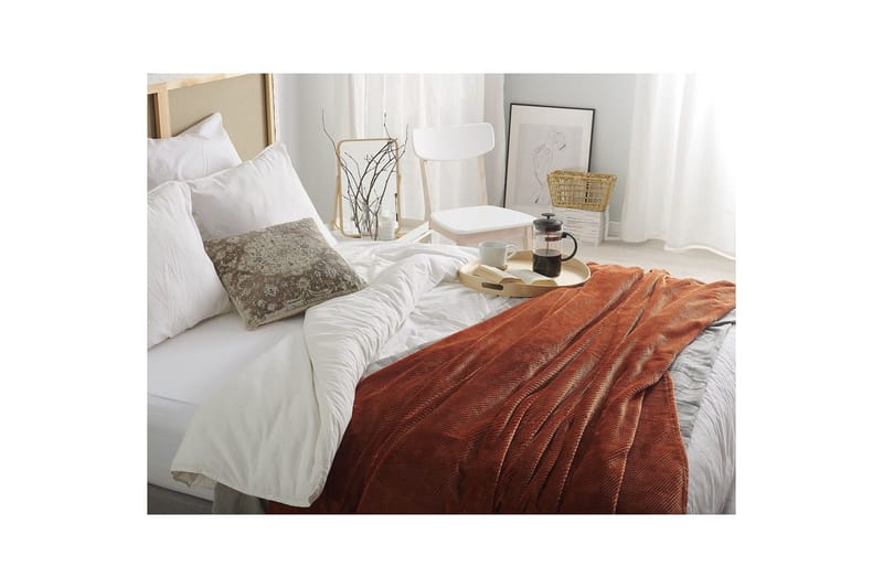 Pläd Saitler Brun, 200x220 cm - Brun, 200x220 cm - Textil & mattor - Filtar, kuddar & plädar - Filtar & plädar
