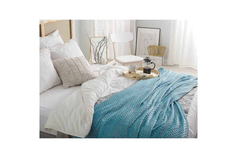 Pläd Samur Blå, 150x200 cm - Blå, 150x200 cm - Textil & mattor - Filtar, kuddar & plädar - Filtar & plädar