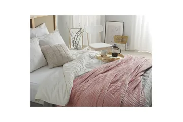 Pläd Samur Rosa, 200x220 cm - Rosa, 200x220 cm - Textil & mattor - Filtar, kuddar & plädar - Filtar & plädar