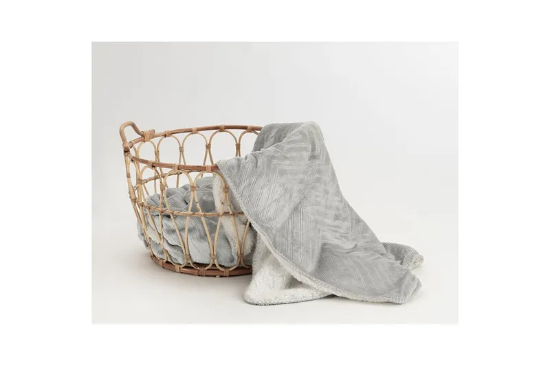 Pläd Sherpa 130 x 170 cm - Grå - Textil & mattor - Filtar, kuddar & plädar - Filtar & plädar