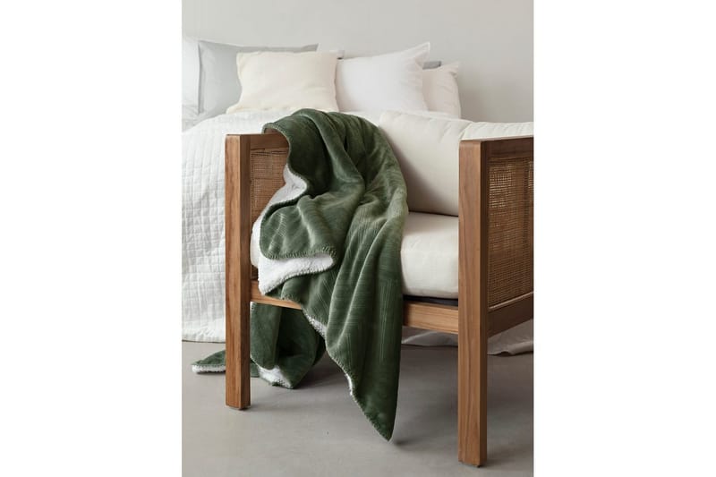 Pläd Sherpa 130 x 170 cm - Grön - Textil & mattor - Filtar, kuddar & plädar - Filtar & plädar