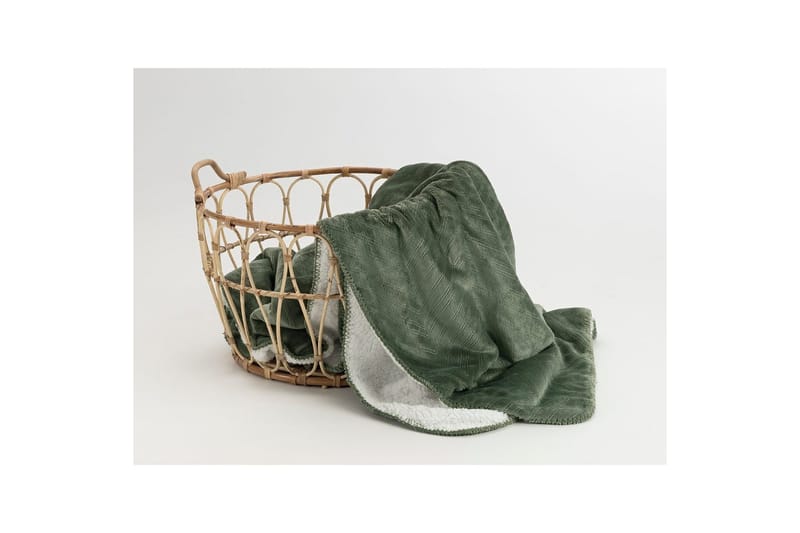 Pläd Sherpa 130 x 170 cm - Grön - Textil & mattor - Filtar, kuddar & plädar - Filtar & plädar