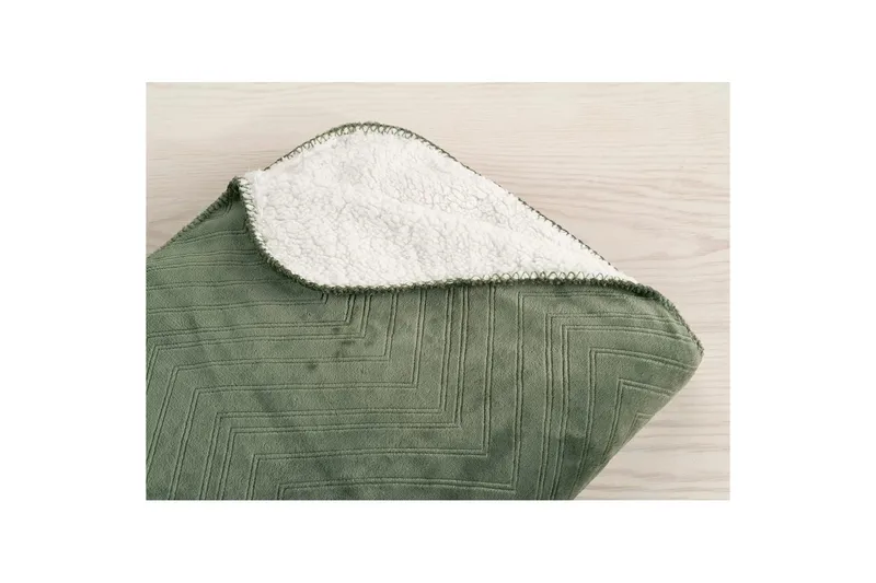 Pläd Sherpa 130 x 170 cm - Grön - Textil & mattor - Filtar, kuddar & plädar - Filtar & plädar