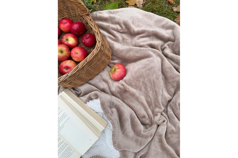 Pläd Sherpa 130 x 170 cm Linne - Linne - Textil & mattor - Filtar, kuddar & plädar - Filtar & plädar