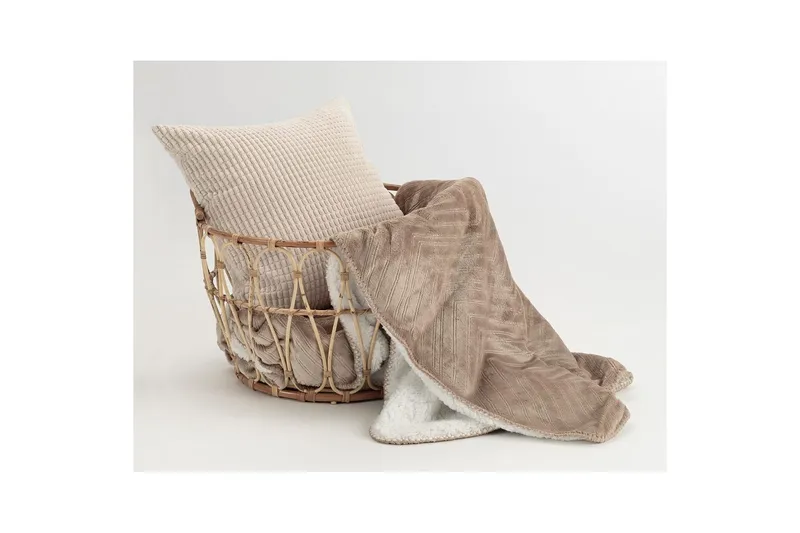 Pläd Sherpa 130 x 170 cm - Linne - Textil & mattor - Filtar, kuddar & plädar - Filtar & plädar