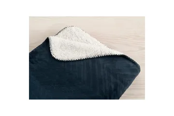 Pläd Sherpa 130 x 170 cm - Marinblå - Textil & mattor - Filtar, kuddar & plädar - Filtar & plädar