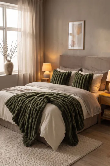 Pläd Soho 150x220 cm - Grön - Textil & mattor - Filtar, kuddar & plädar - Filtar & plädar