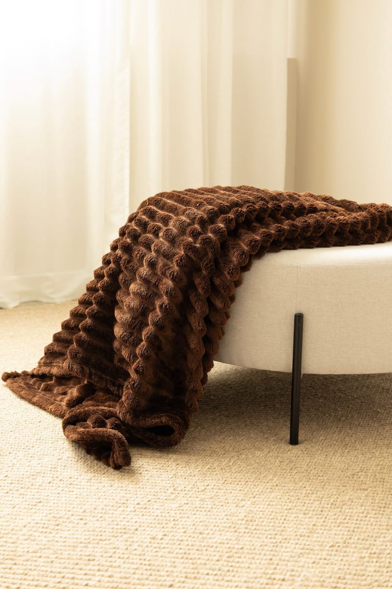 Pläd Stripe 130x170 cm - Brun - Textil & mattor - Filtar, kuddar & plädar - Filtar & plädar