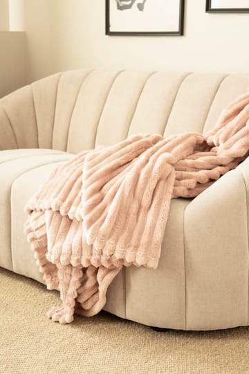Pläd Stripe 130x170 cm - Dammrosa - Textil & mattor - Filtar, kuddar & plädar - Filtar & plädar