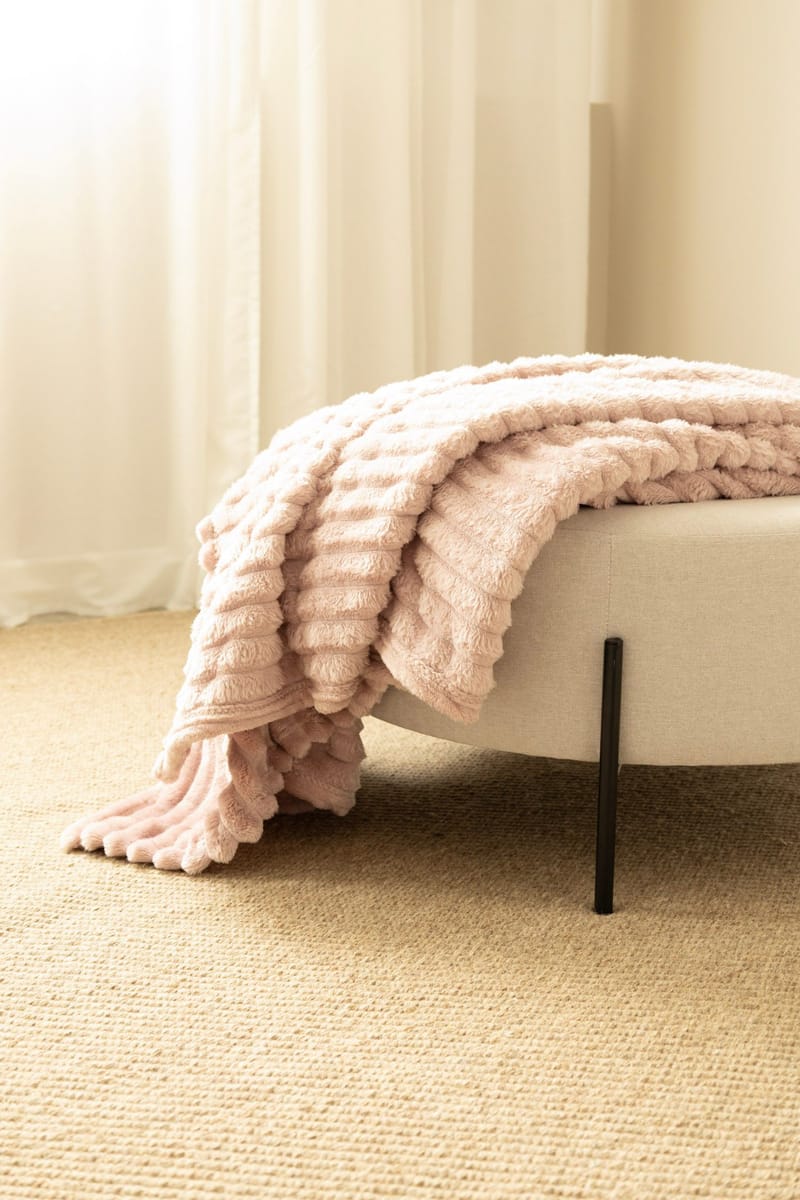 Pläd Stripe 130x170 cm - Dammrosa - Textil & mattor - Filtar, kuddar & plädar - Filtar & plädar